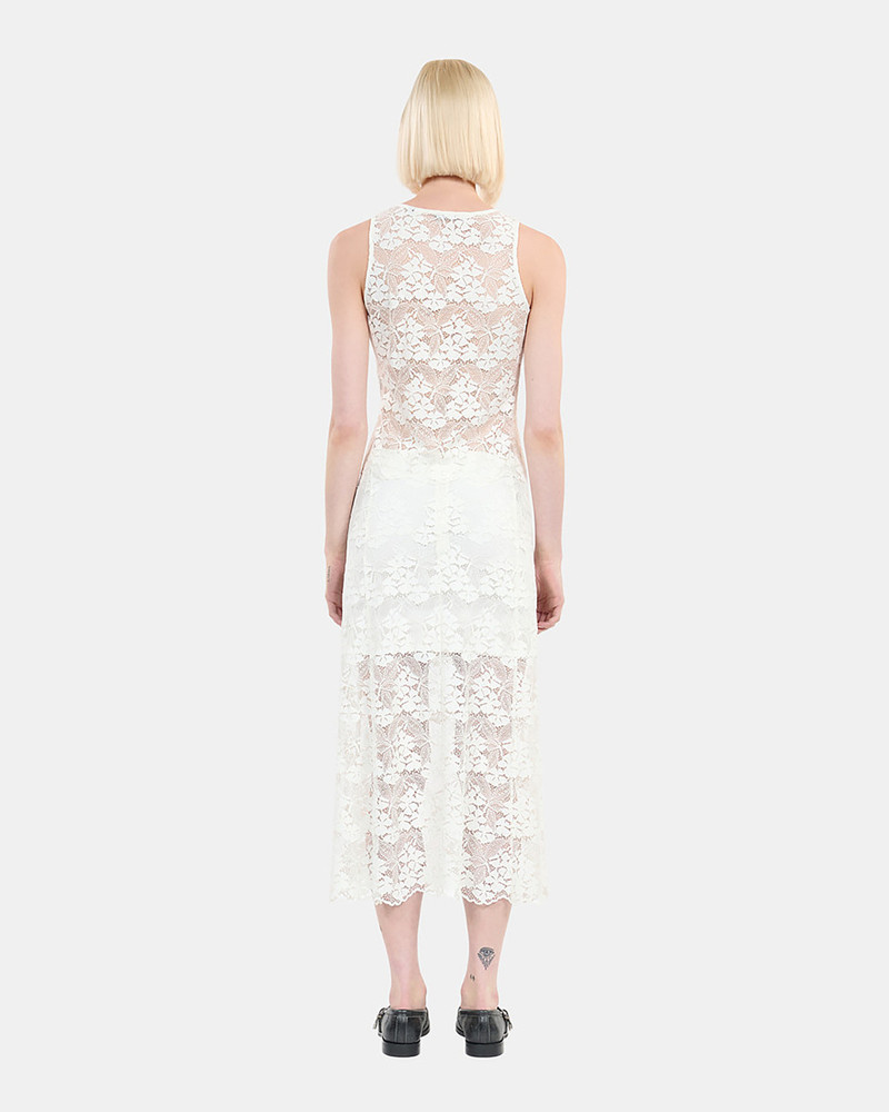 LONG ECRU LACE SKIRT 5