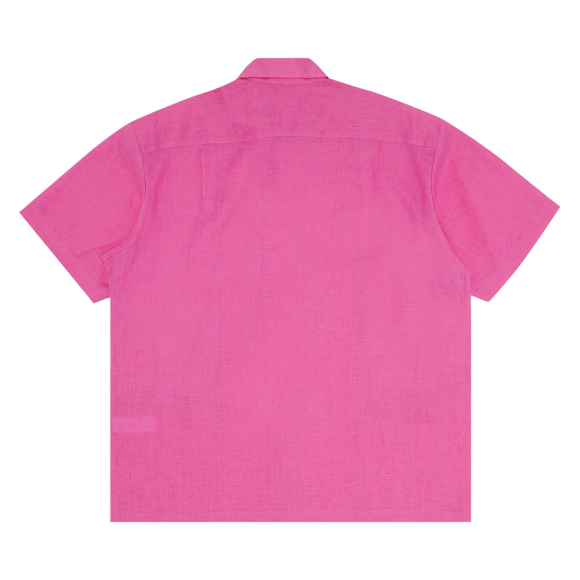 Supreme Mesh Panel Linen Short-Sleeve Shirt 'Pink' - 2