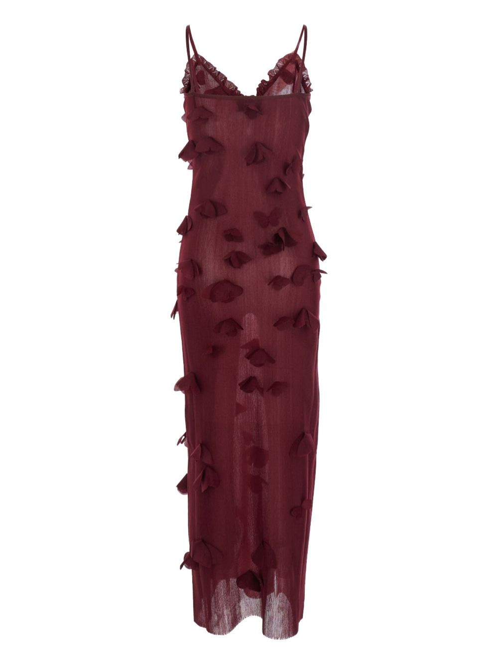 butterfly-embellished slip dress - 2