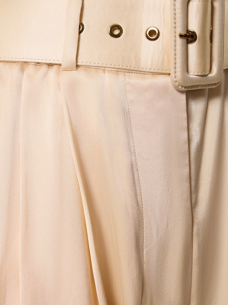 Silk satin tuck pants - 2