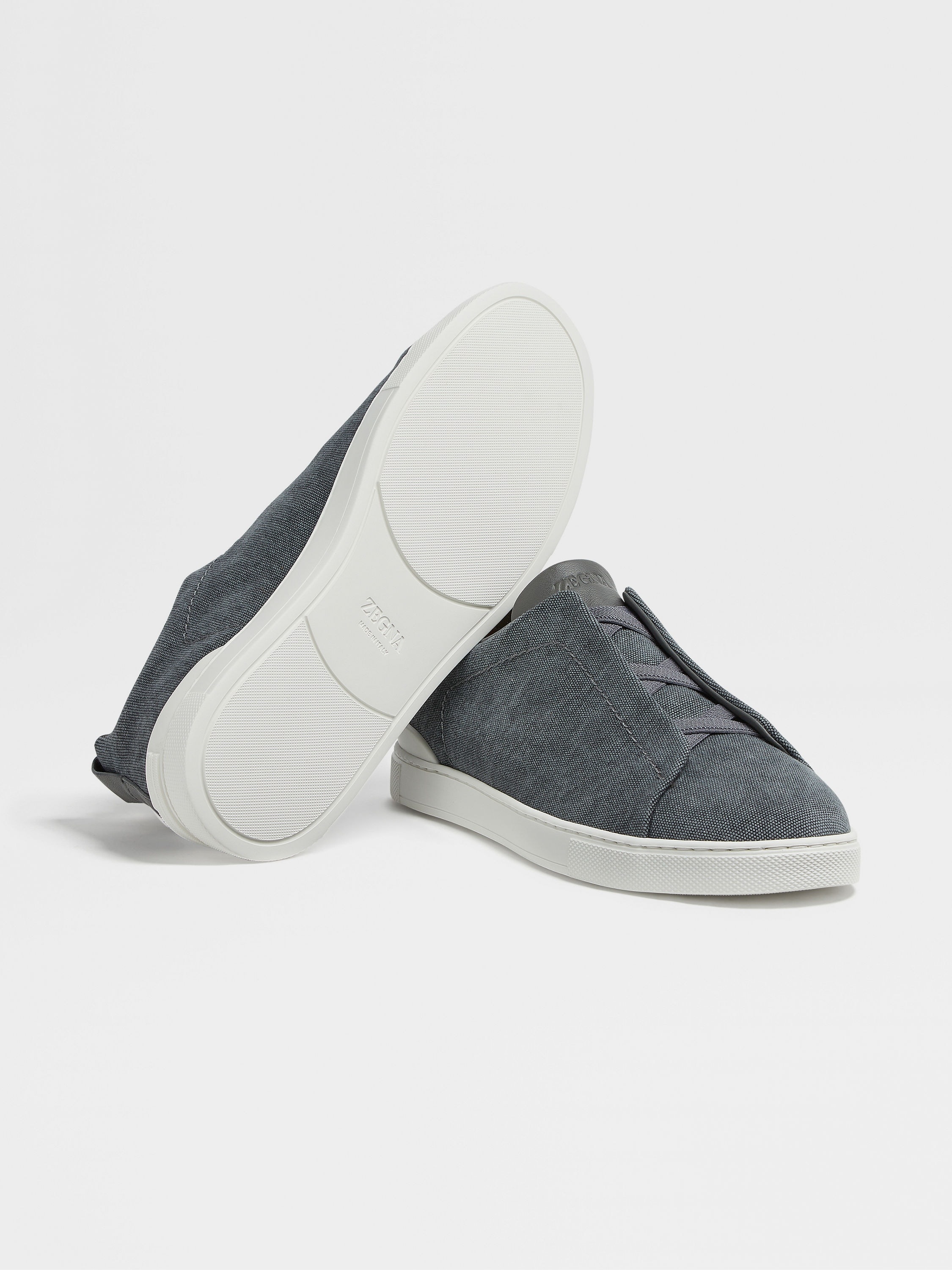 DARK TAUPE CANVAS TRIPLE STITCH™ SNEAKERS - 5