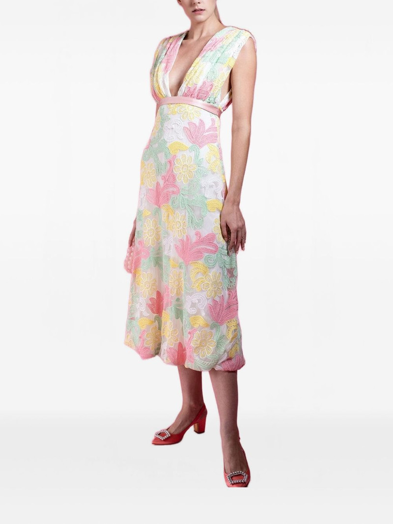 markarian Aura floral-lace midi dress outlook