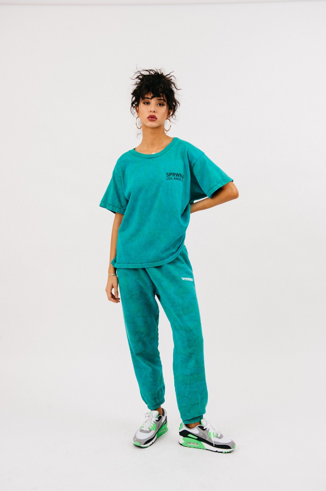 KELP MARBLE COTTON OVERSIZED LOGO TEE - 2