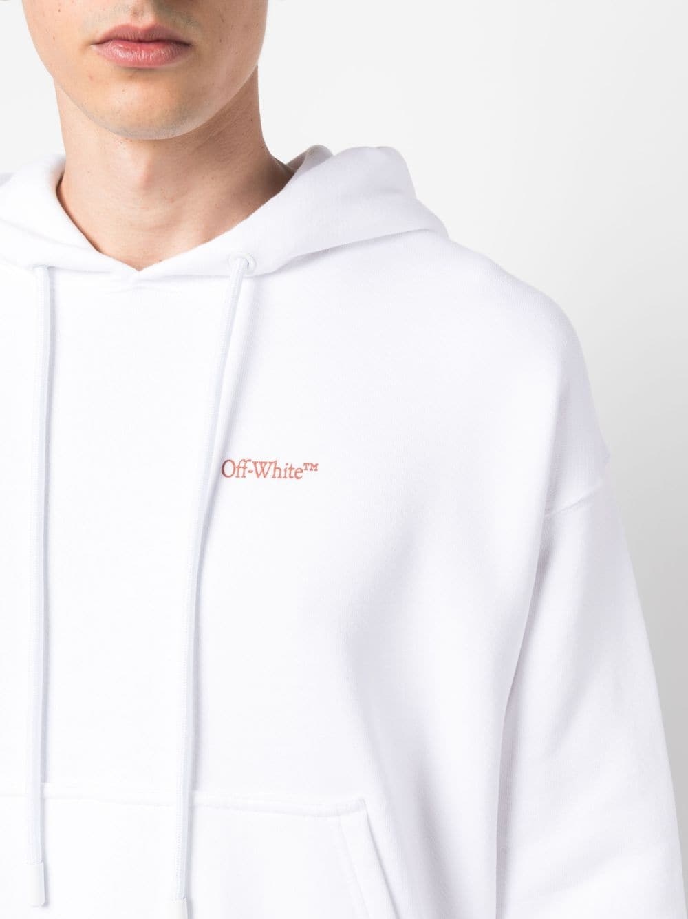 Off-White Arrows embossed-logo cotton hoodie - Black