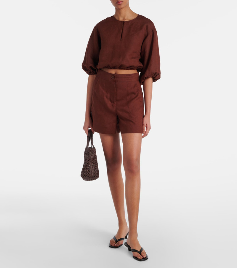 ERES high-rise linen shorts outlook