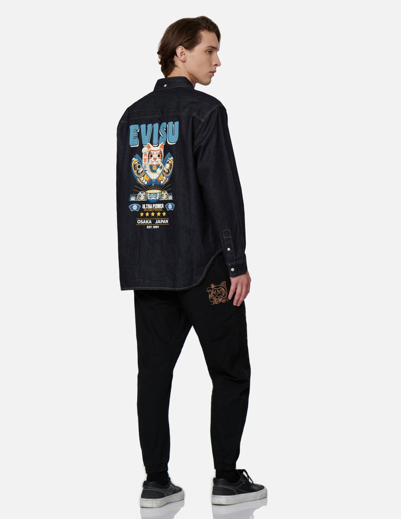 SEAGULL AND FORTUNE CAT EMBROIDERY TROUSERS 3