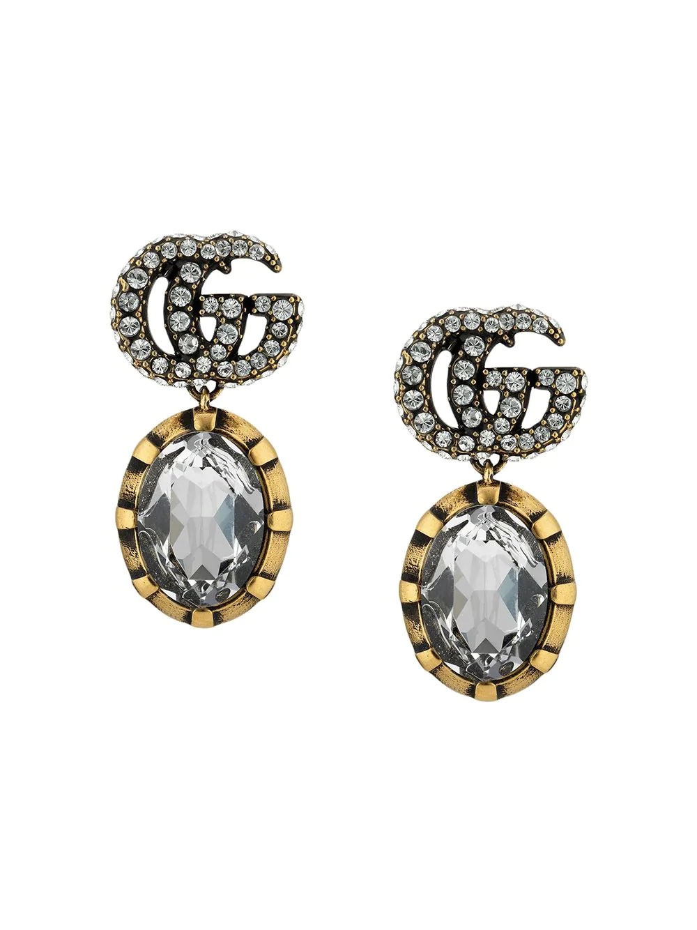 GG crystal drop earrings - 1