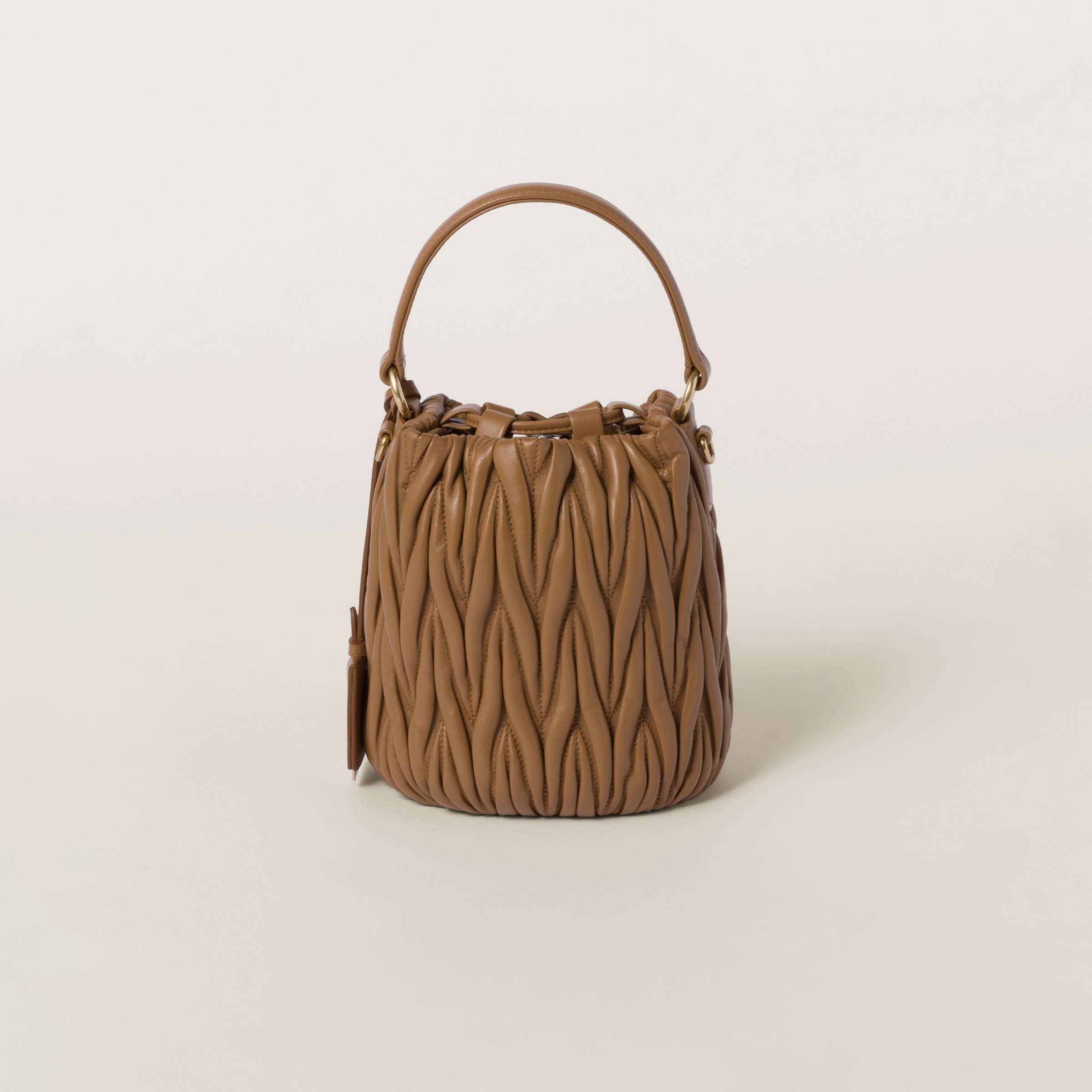 Matelassé nappa leather bucket bag - 4