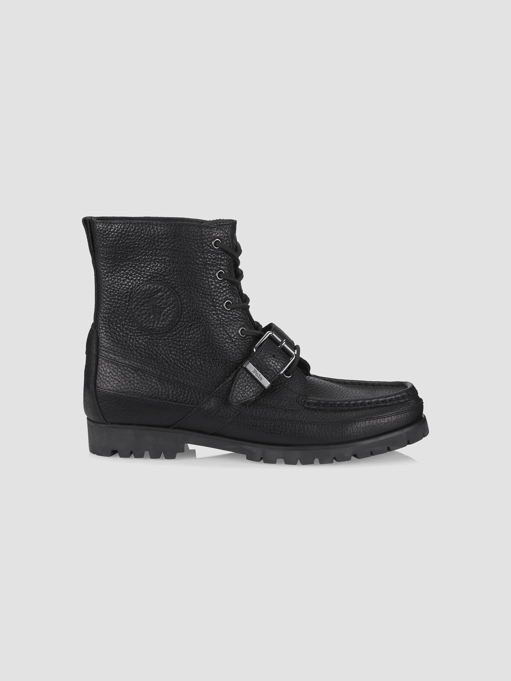Men's Ranger Tumbled Leather Boots - Black - 1