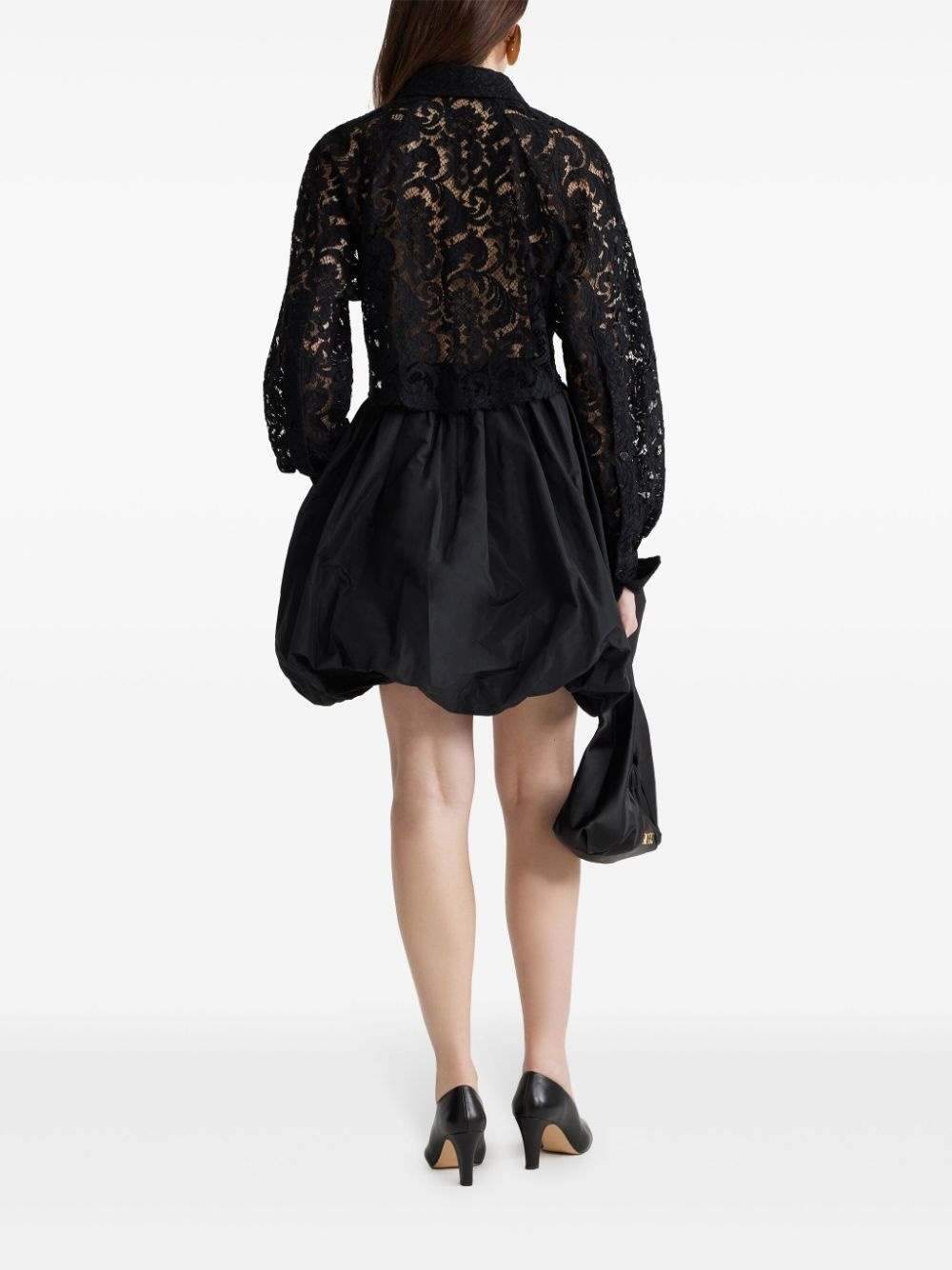 recycled-faille bubble mini skirt - 3