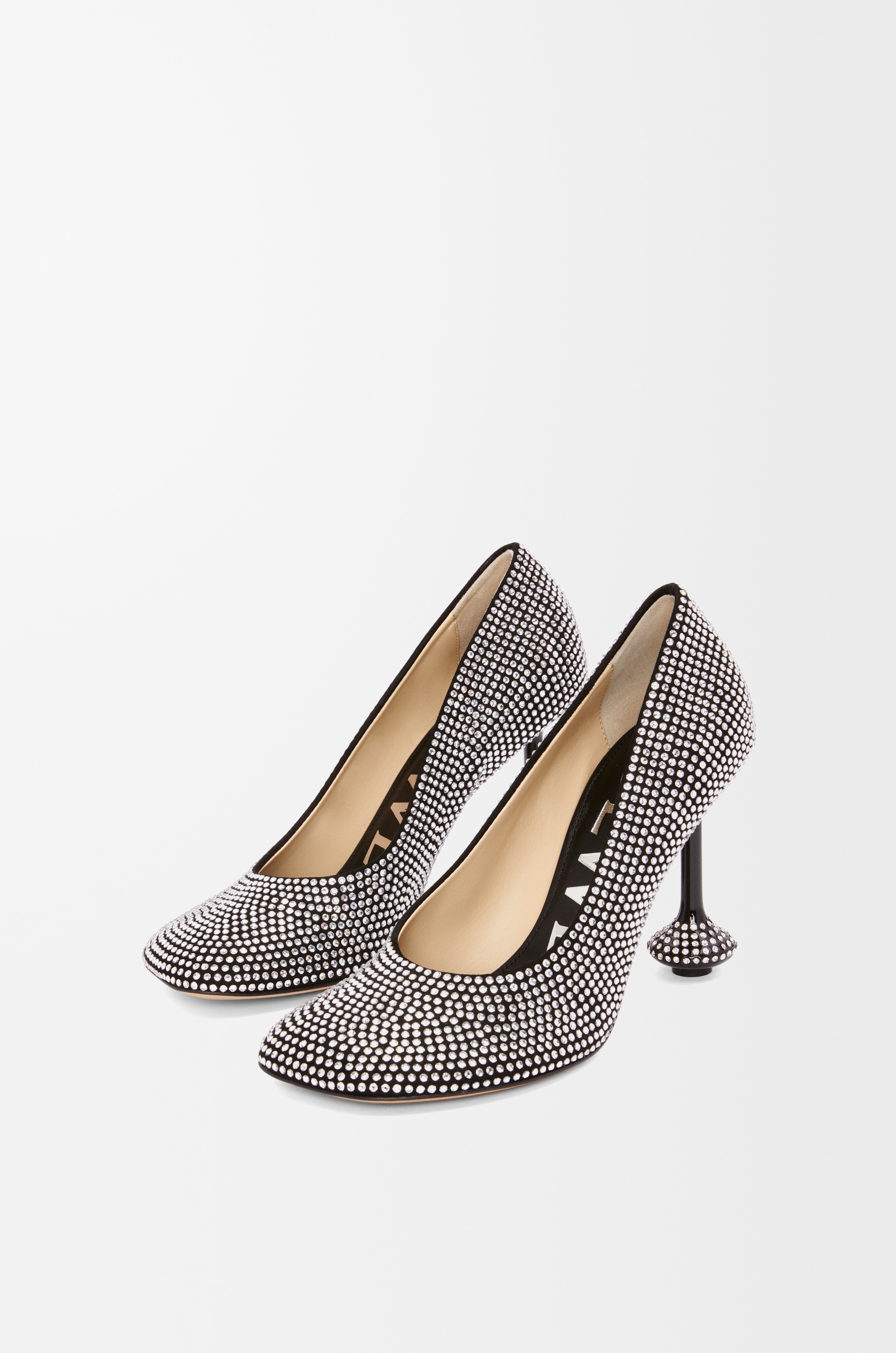 Toy pump in suede and allover rhinestones - 3