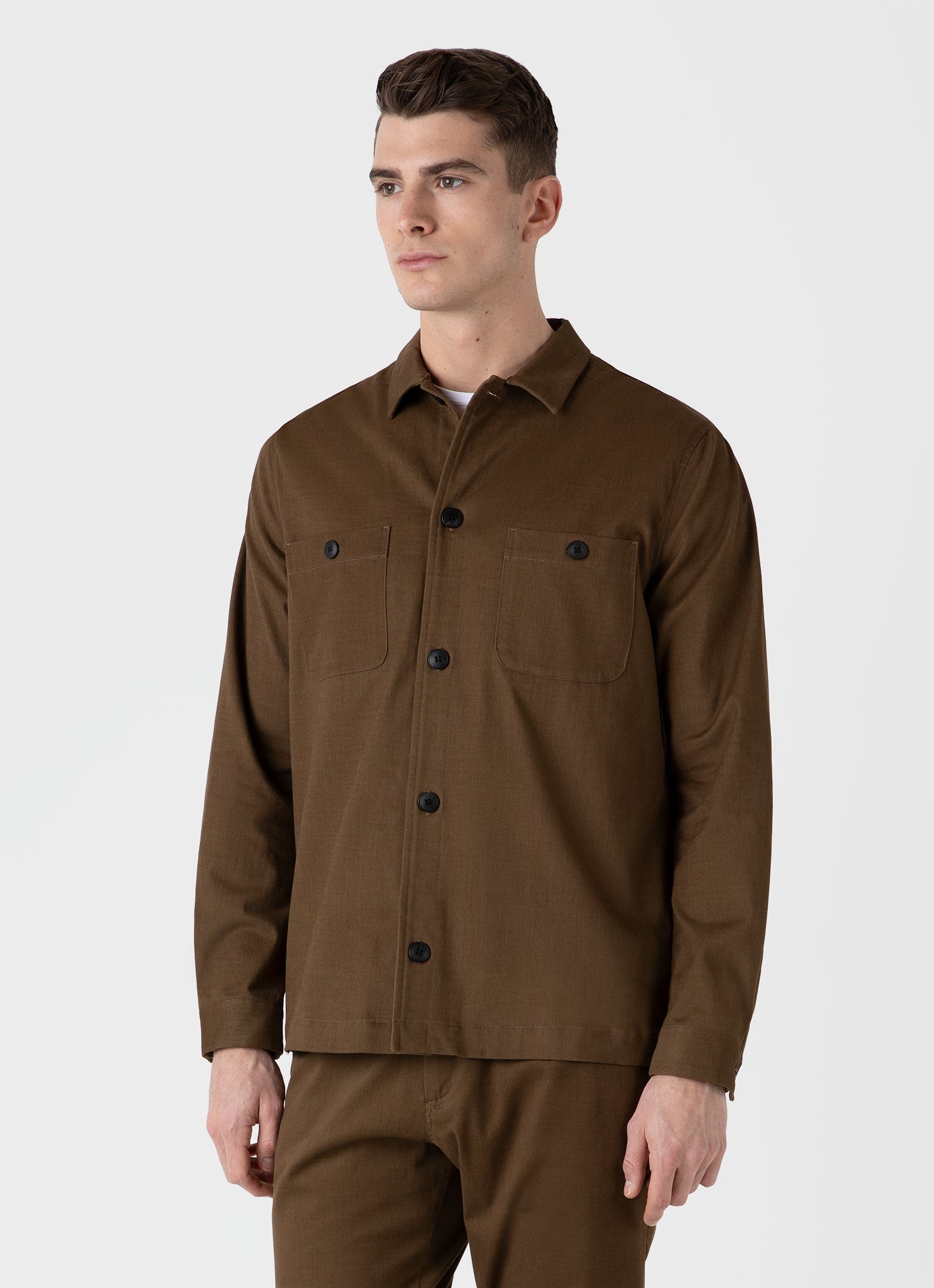 Brushed Cotton Wool Overshirt - 2