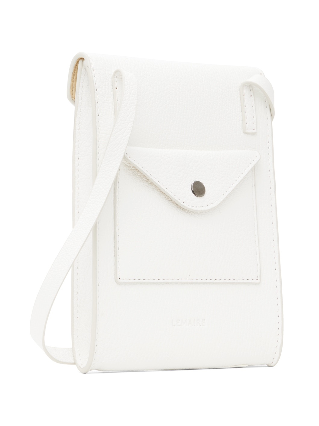 White Enveloppe Strap Pouch - 3