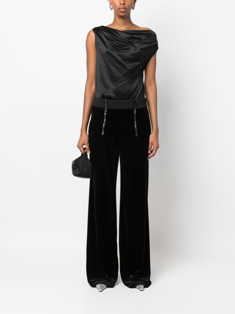 high-waisted wide-leg trousers - 2