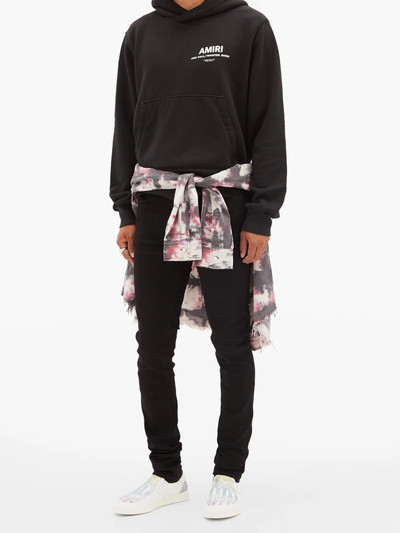 AMIRI Logo-print cotton hooded sweatshirt outlook