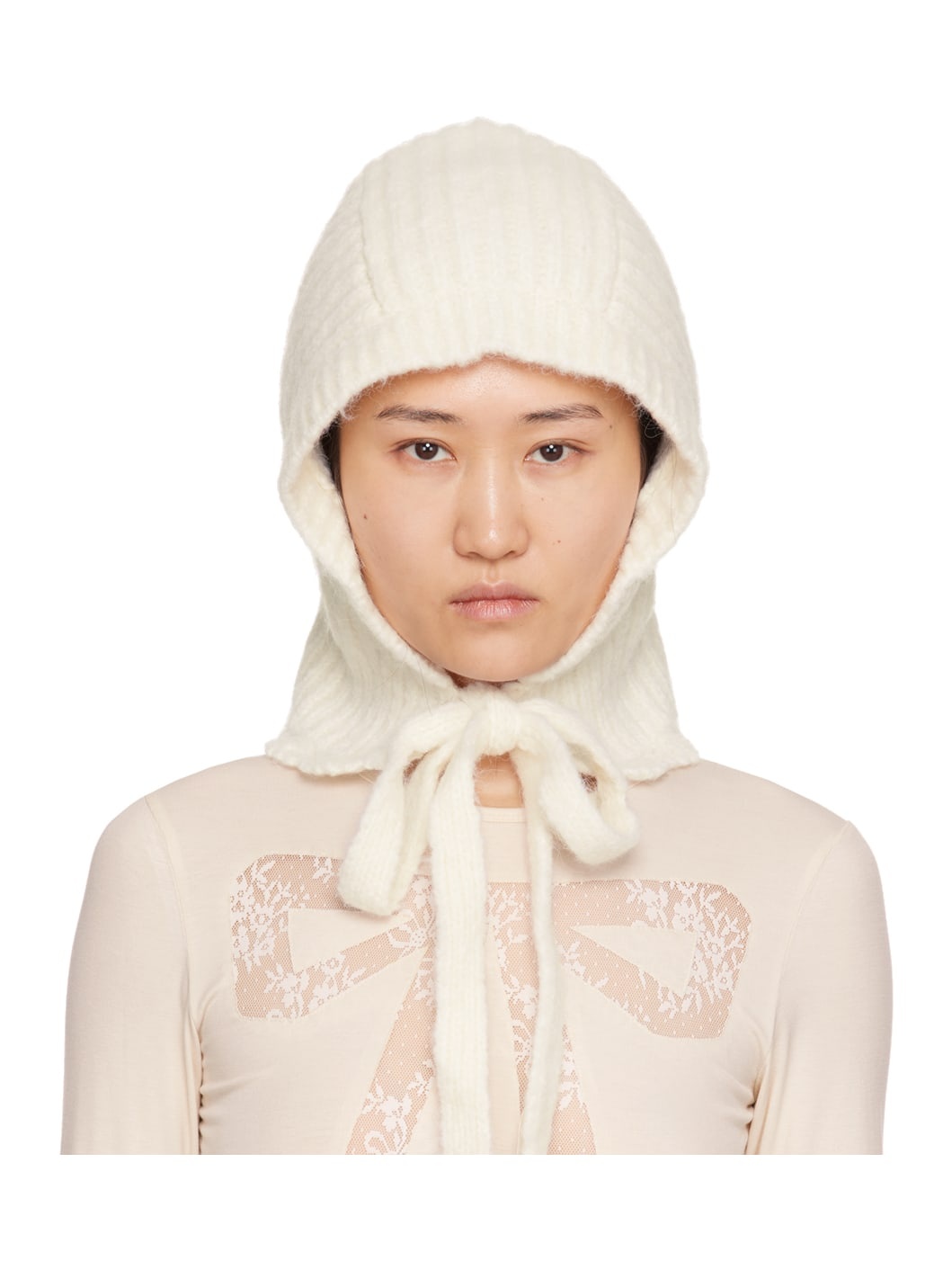 Off-White Bonnet Balaclava - 1