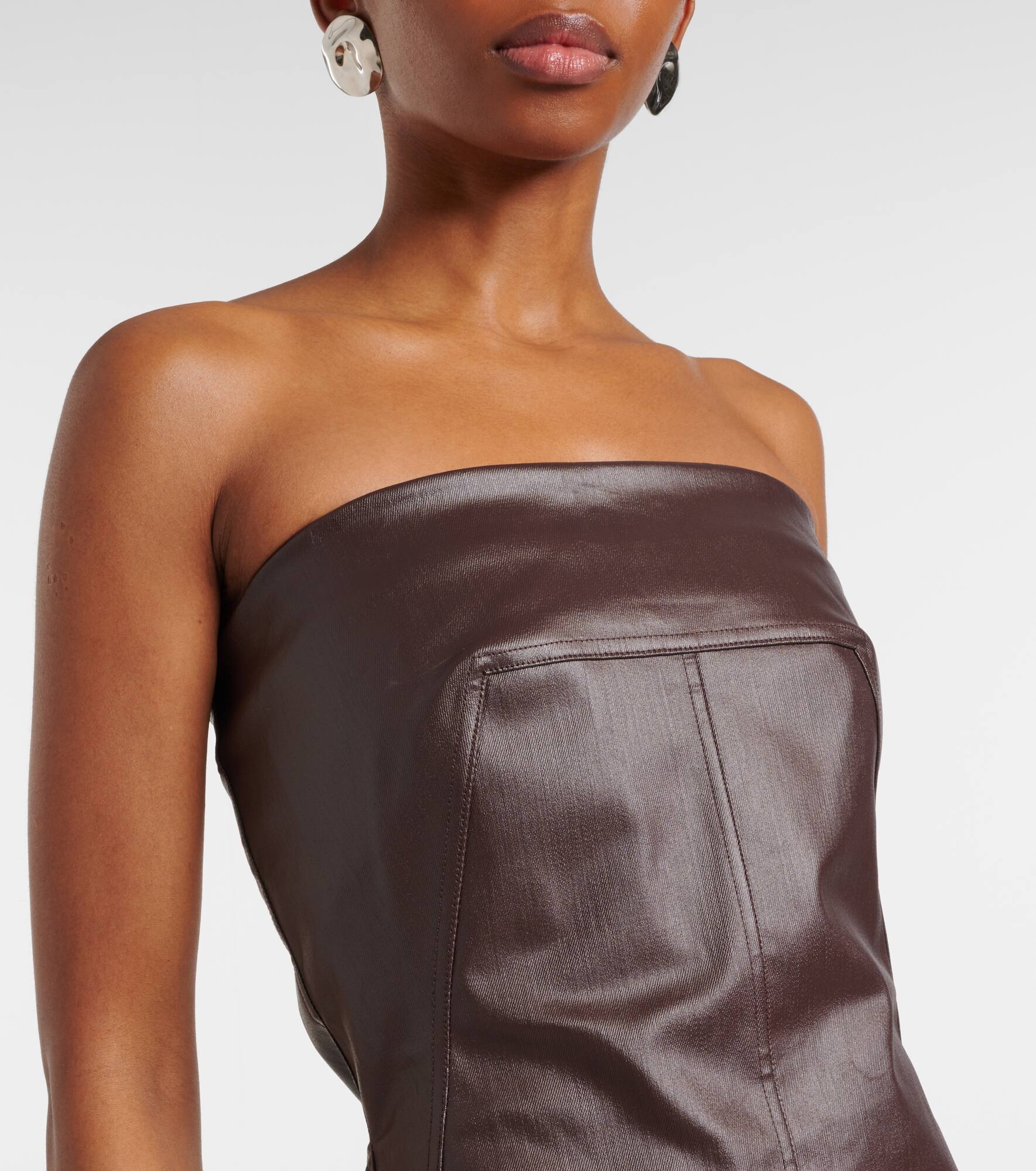 Denim bustier gown - 4