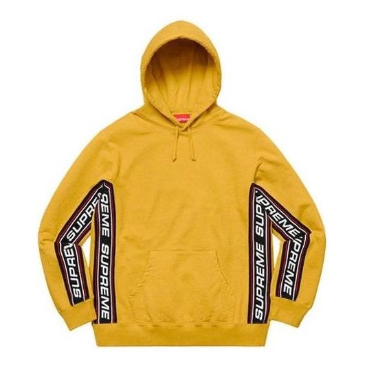 Supreme Text Rib Hooded Sweatshirt 'Yellow' SUP-FW19-351 - 1