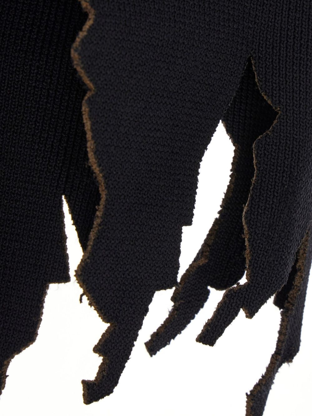shredded-hem flared trousers - 3