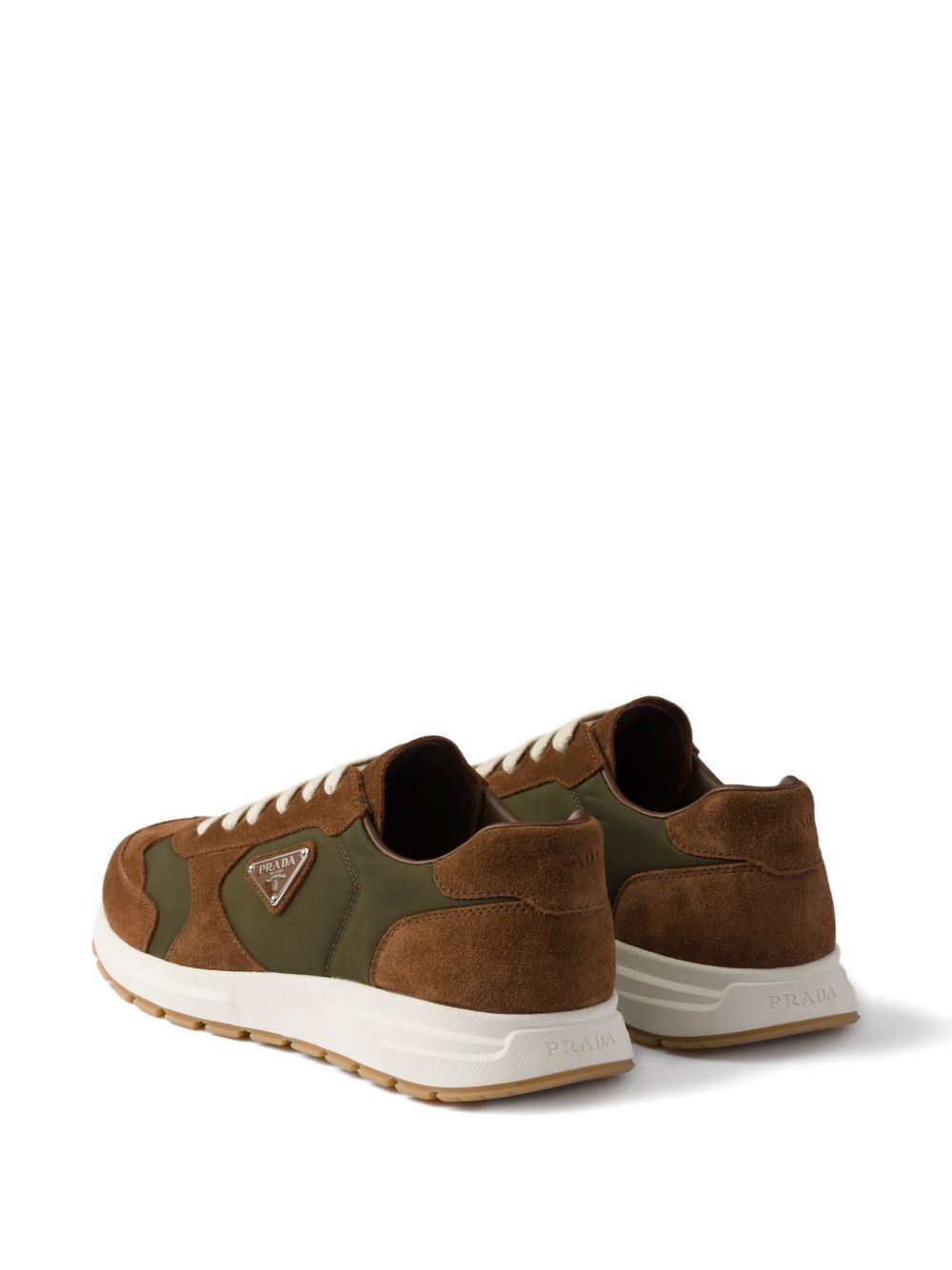 suede-panelled low-top sneakers - 3