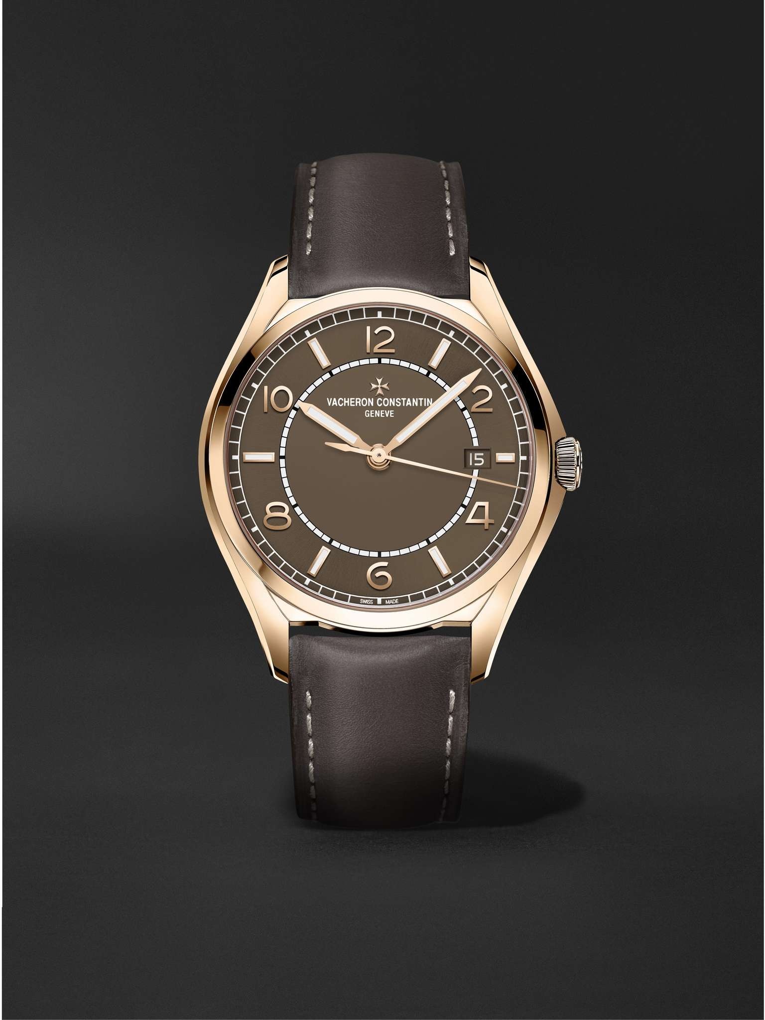 Fiftysix Automatic 40mm 18-Karat Pink Gold and Leather Watch, Ref. No. 4600E/000R-B576 - 1