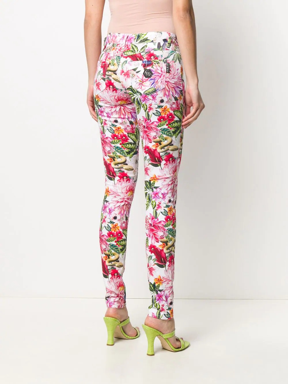 floral-print skinny jeans - 4