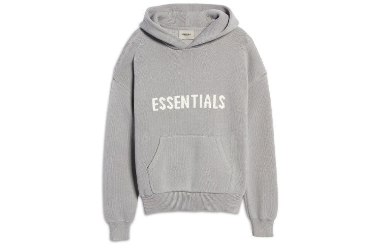 Fear of God Essentials SS21 x Nordstrom Knit Logo Hoodie 'Heather Oatmeal' FOG-SS21-664 - 2
