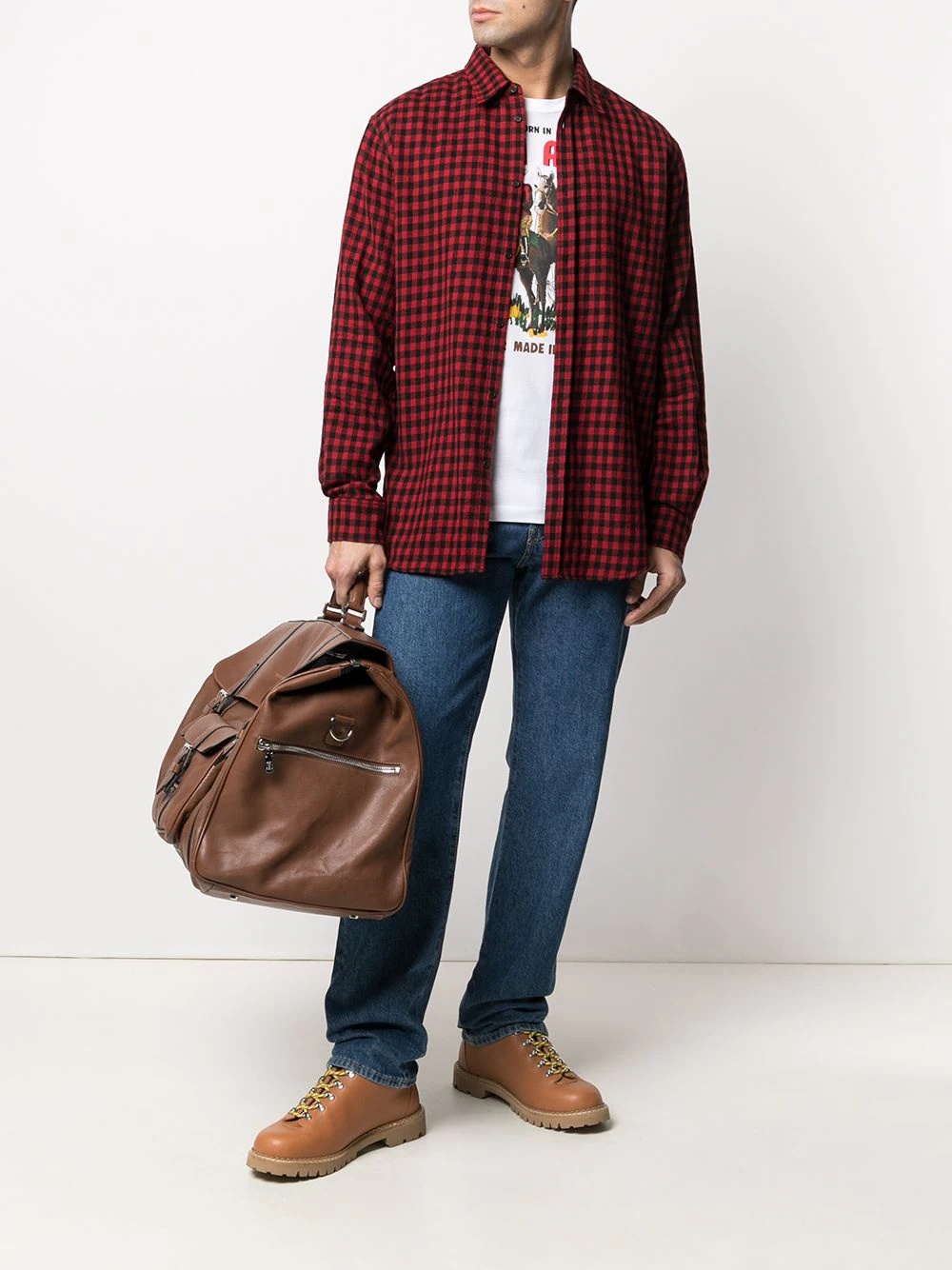 checked long-sleeve shirt - 2