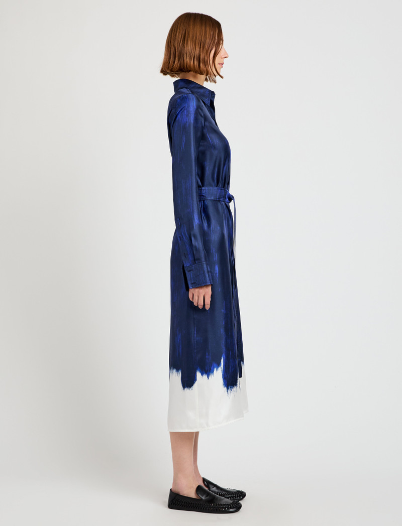 Proenza Schouler Amaya Dress in Double Printed Silk Twill outlook