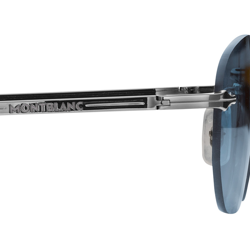 Rectangular Sunglasses with Silver-Colored Metal Frame 6