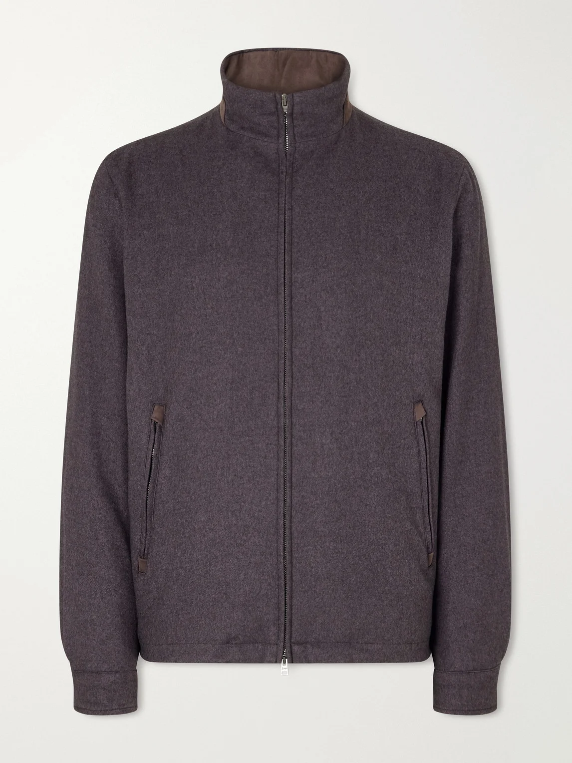 Silk and Cashmere-Blend Twill Bomber Jacket - 1