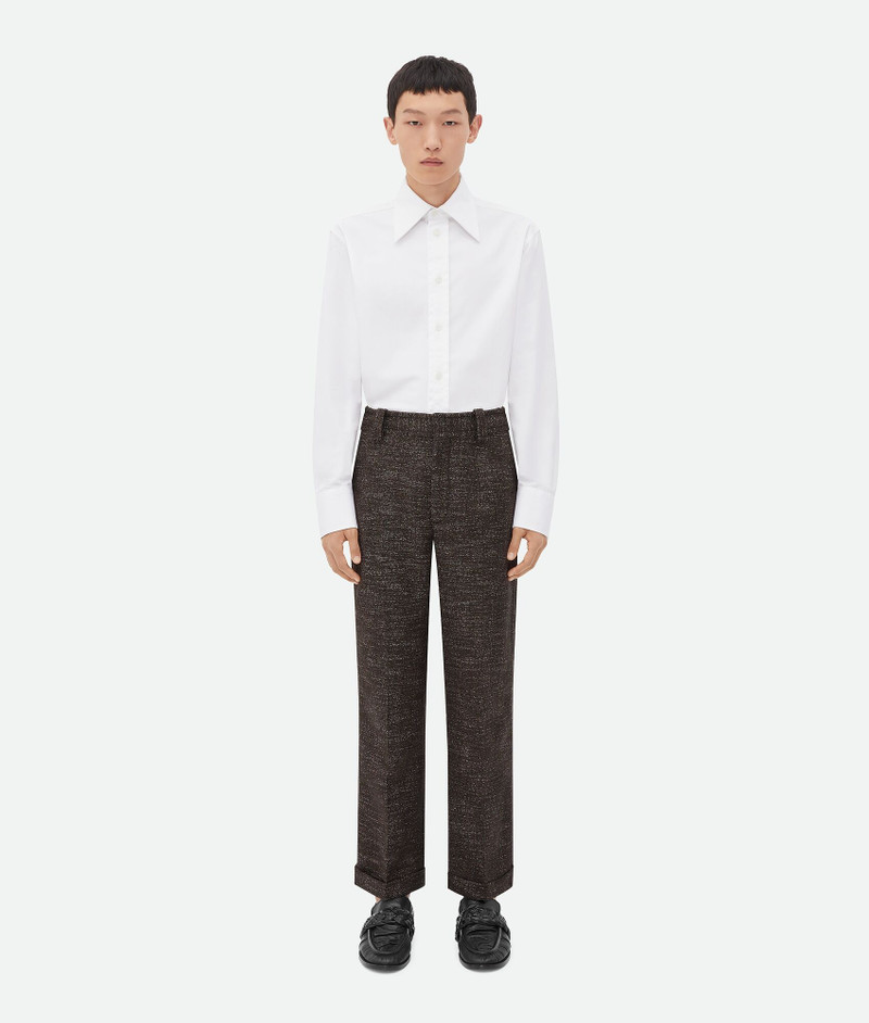 Textured Wool Speckled Trousers 1