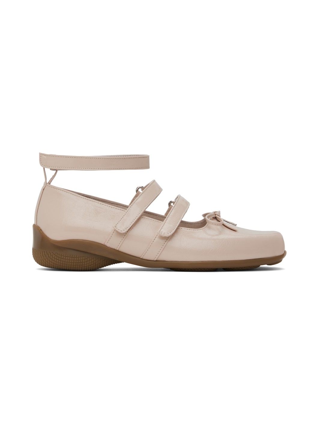 Pink Strap Ballerina Flats - 1