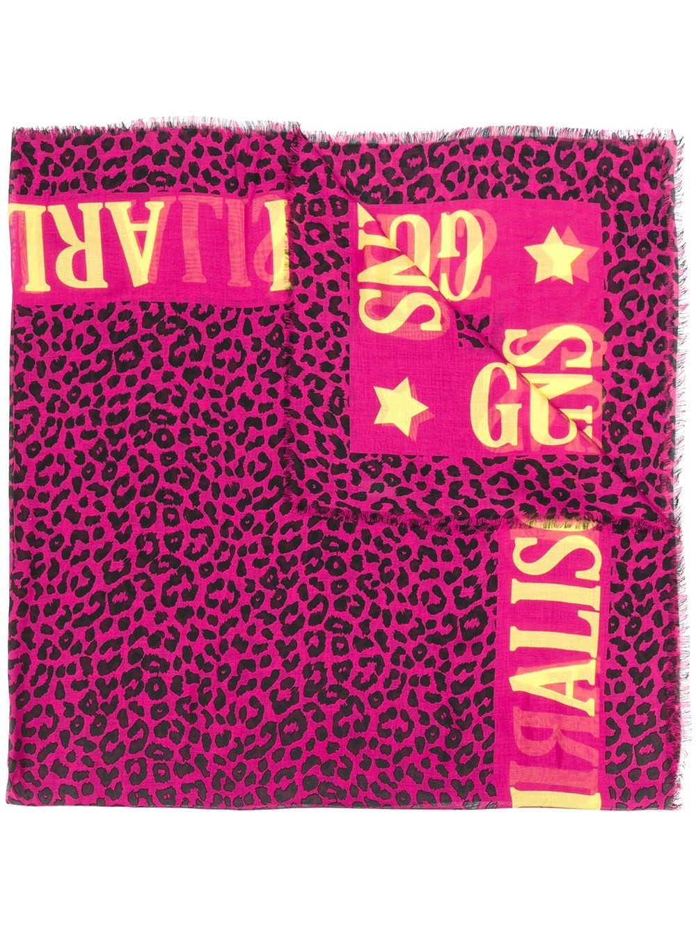 leopard print scarf - 1