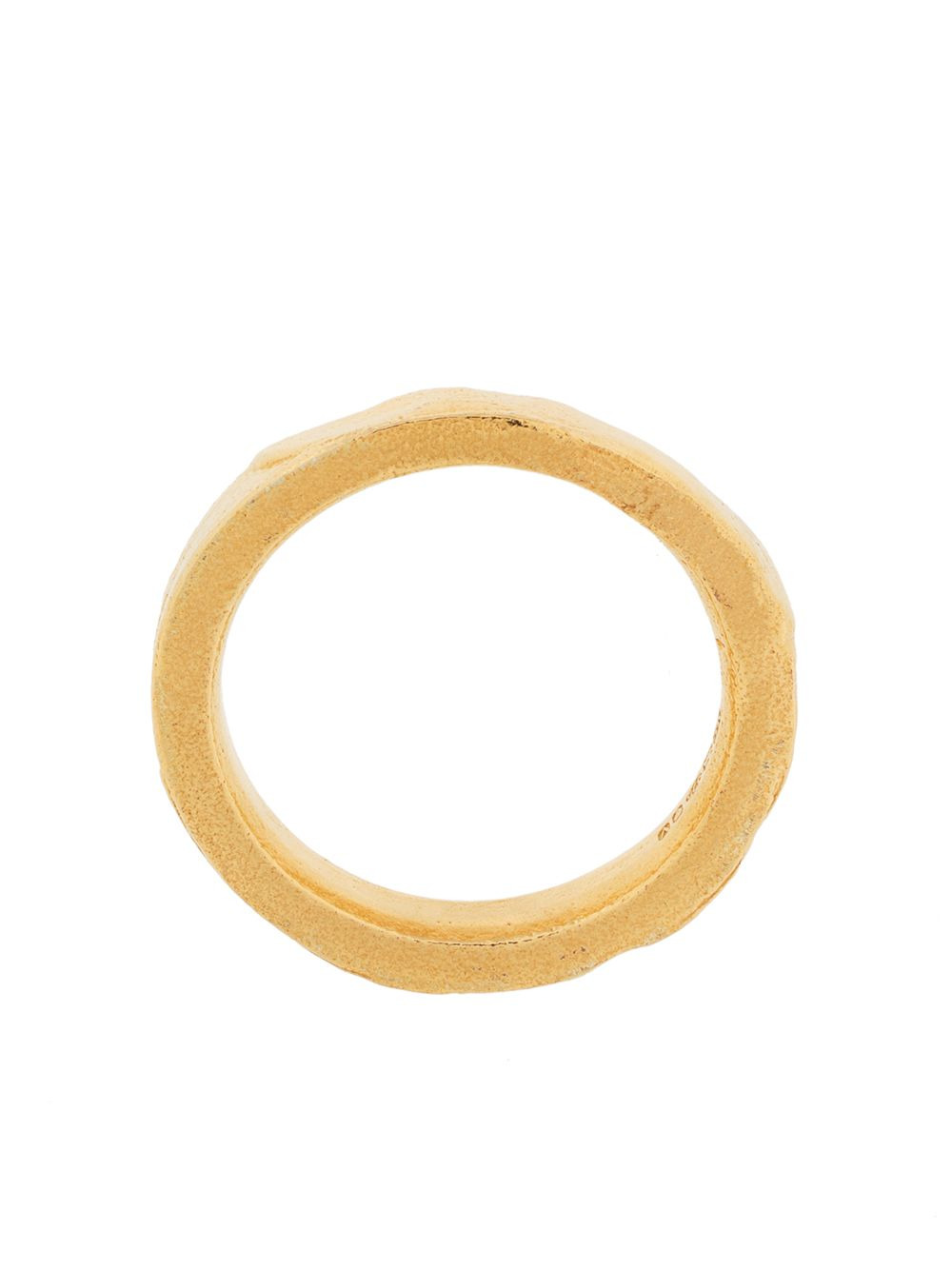 metallic-tone band ring - 1