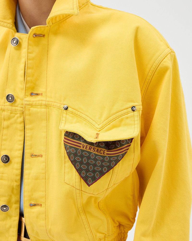 VERSACE Printed Silk Twill Pocket Square outlook