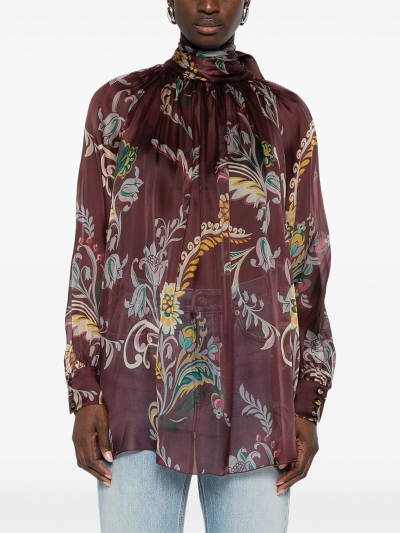 paisley-print silk blouse 3