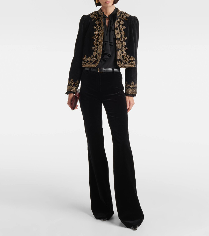 RIXO Denver embroidered cotton jacket outlook