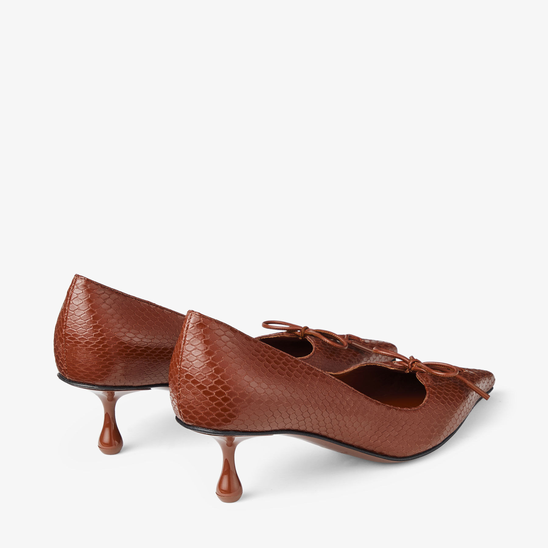 Scarlett 50
Cognac Elaphe Printed Leather Pumps - 5