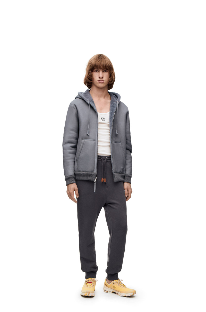 Loewe Reversible hoodie in shearling and nappa | REVERSIBLE