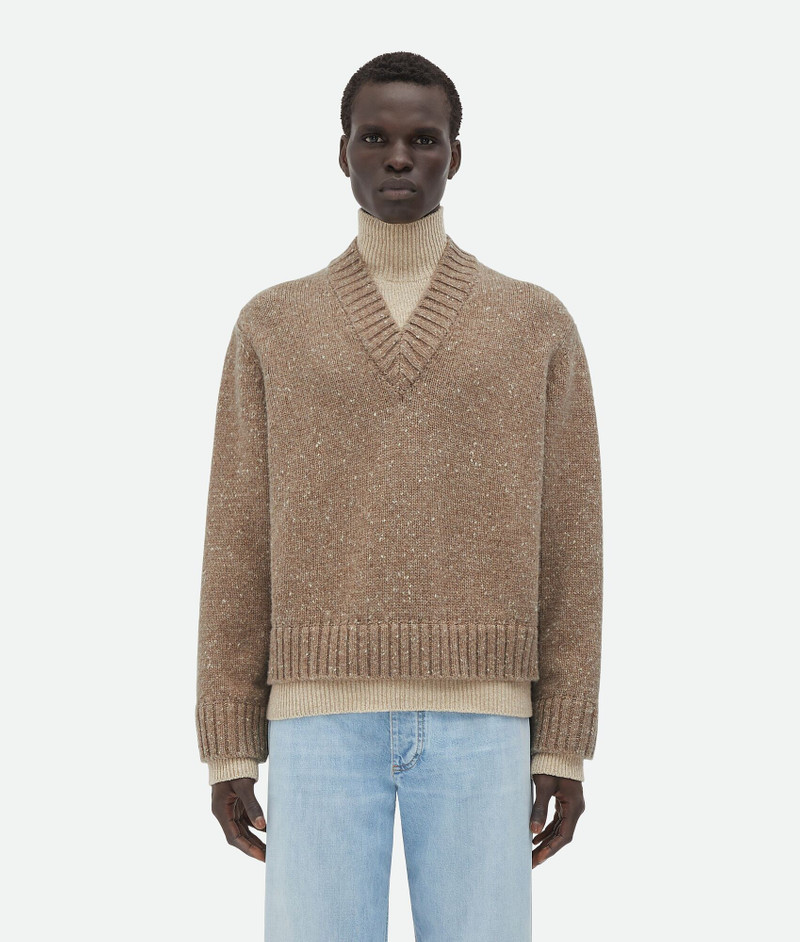 Double Layer Effect Wool Sweater 1