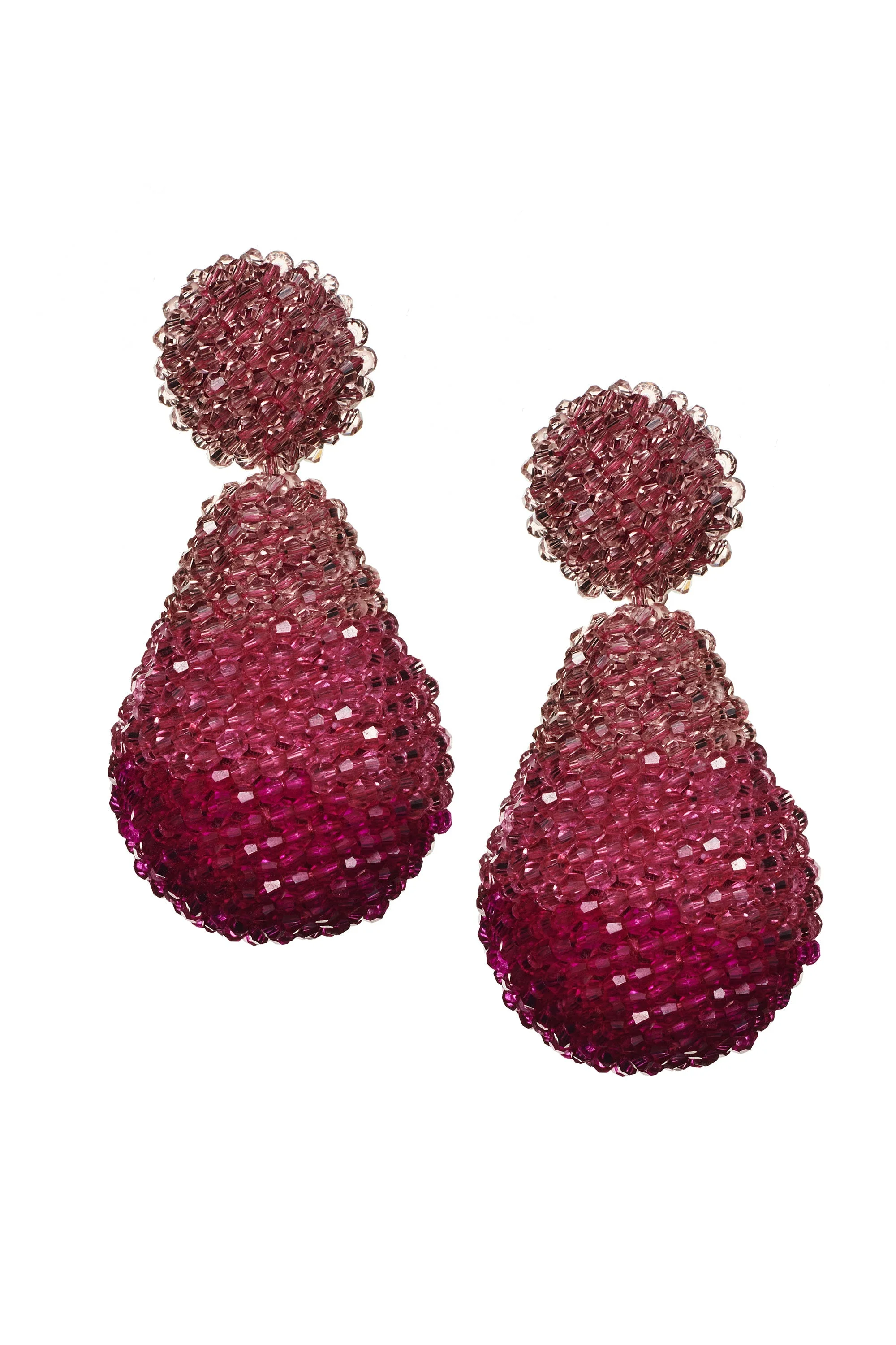 ELISE EARRINGS - RASPBERRY - 1
