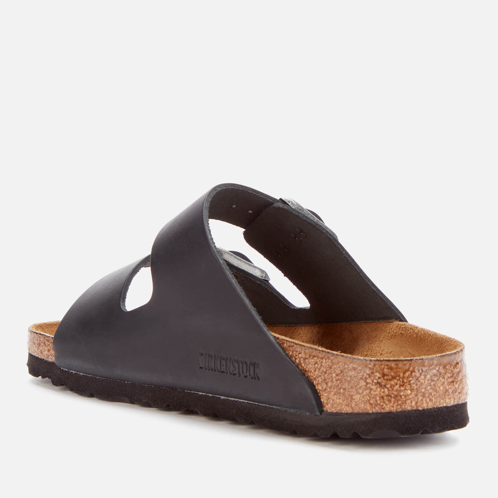 Birkenstock Women's Arizona Slim Fit Oiled Leather Double Strap Sandals - Black - 2