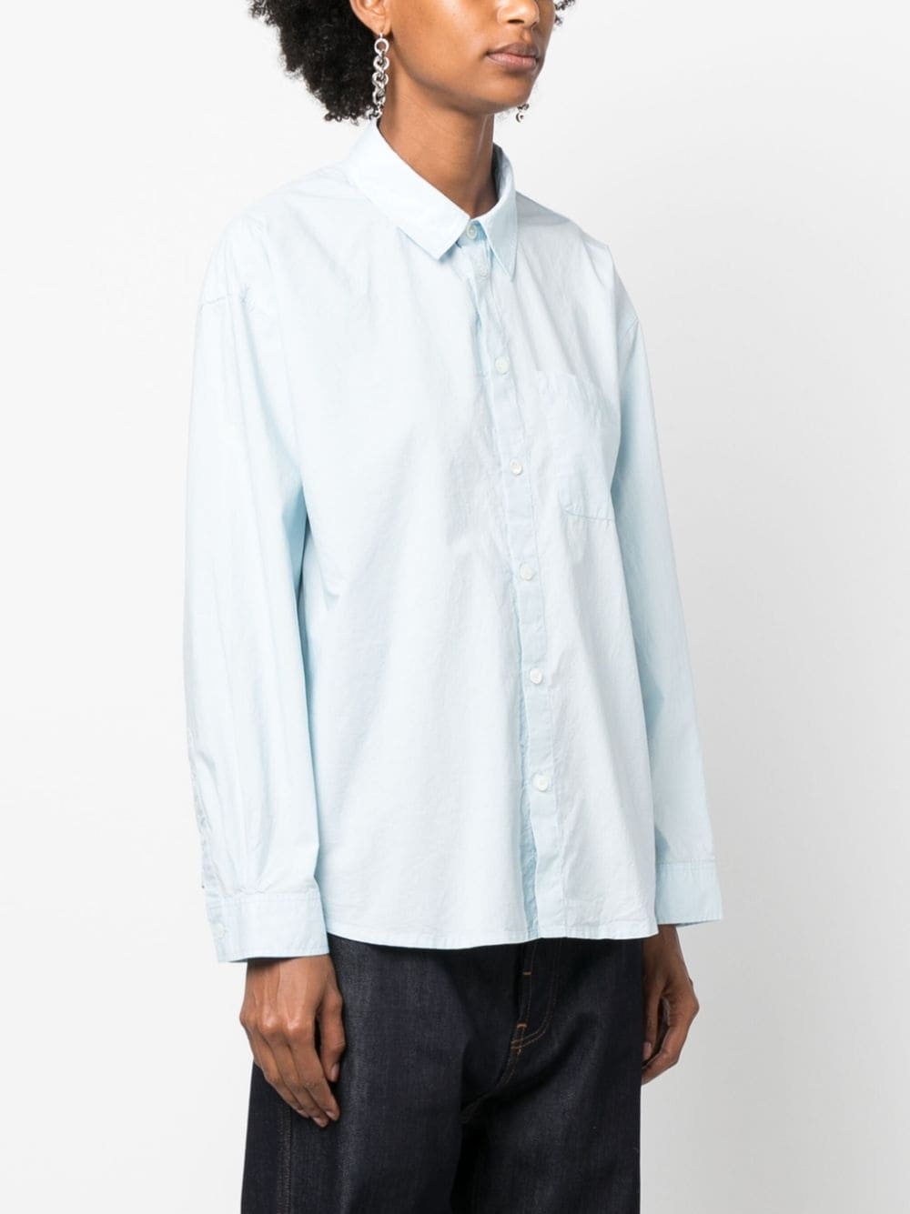long-sleeve button-fastening shirt - 3