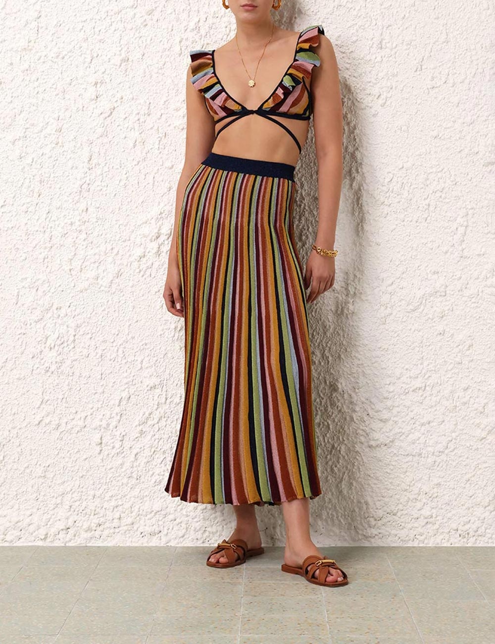 ALIGHT STRIPE MIDI SKIRT - 7