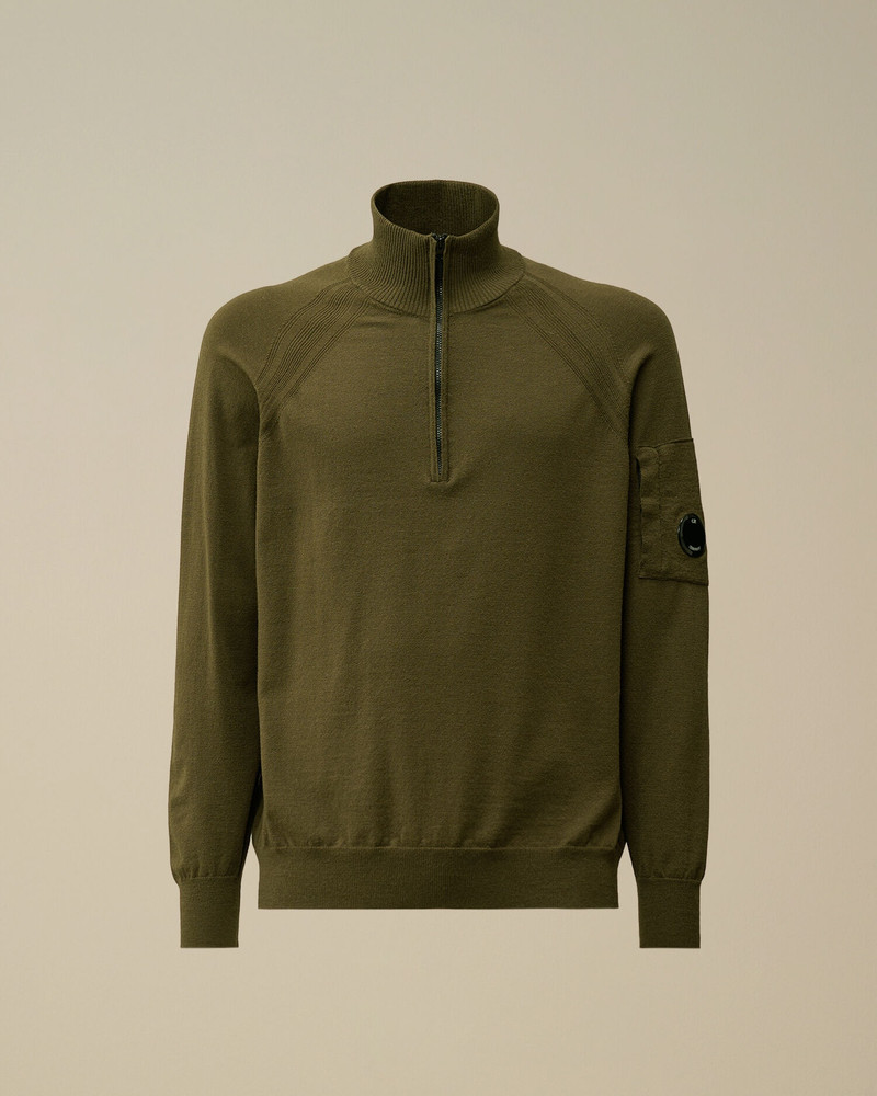 Extra Fine Merino Wool Half Zipped Knit 1