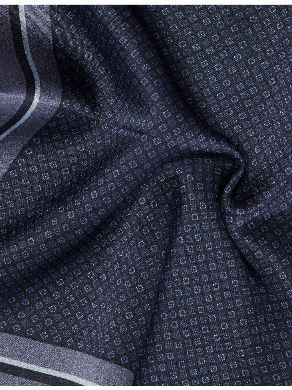 Branded Graphic-Pattern Silk Pocket Square - 2