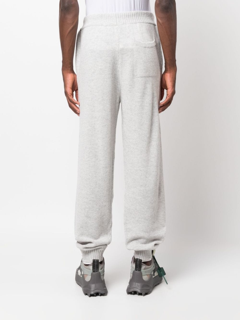 tapered knit track pants - 4