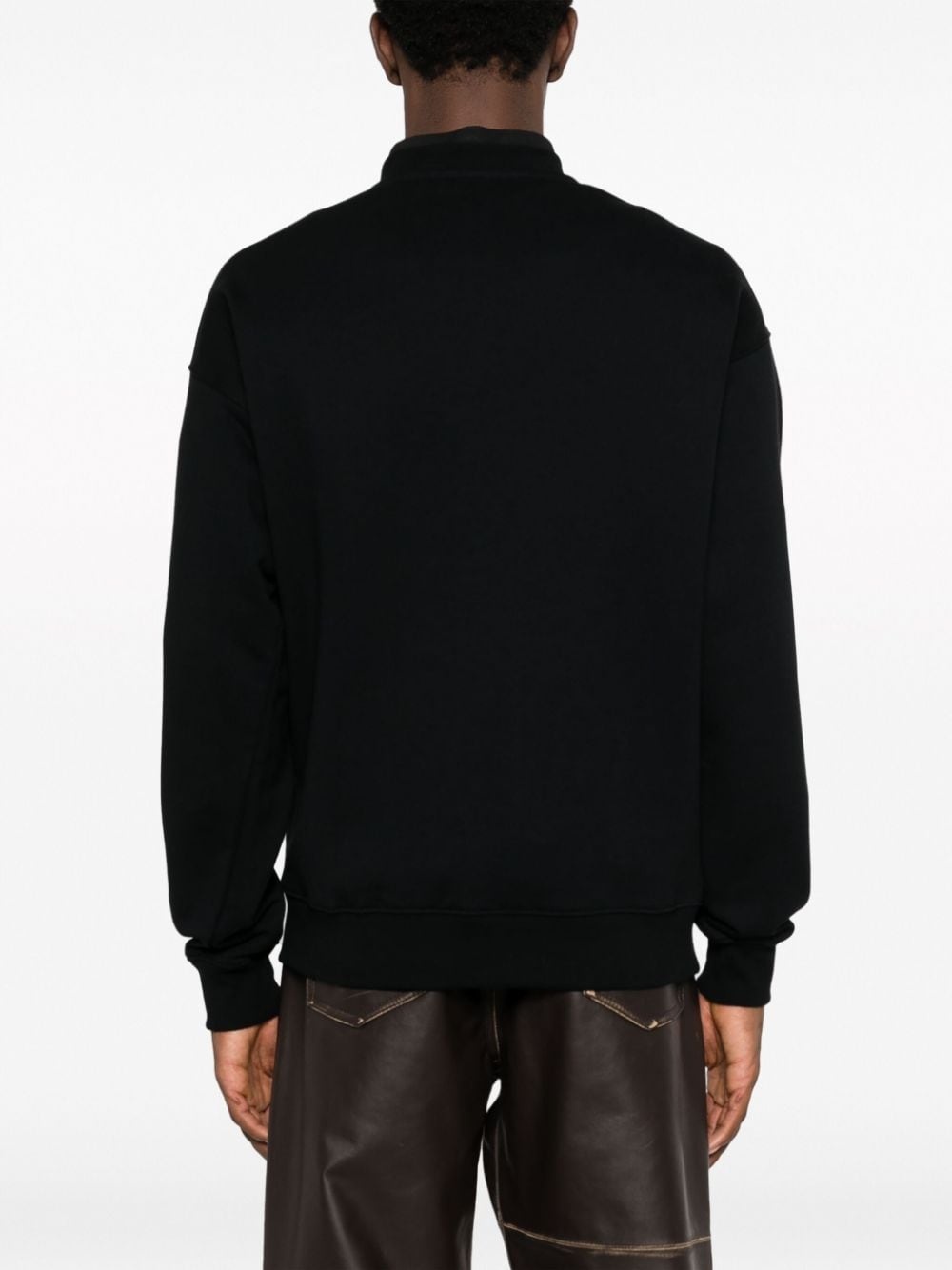 logo-print cotton sweatshirt - 4