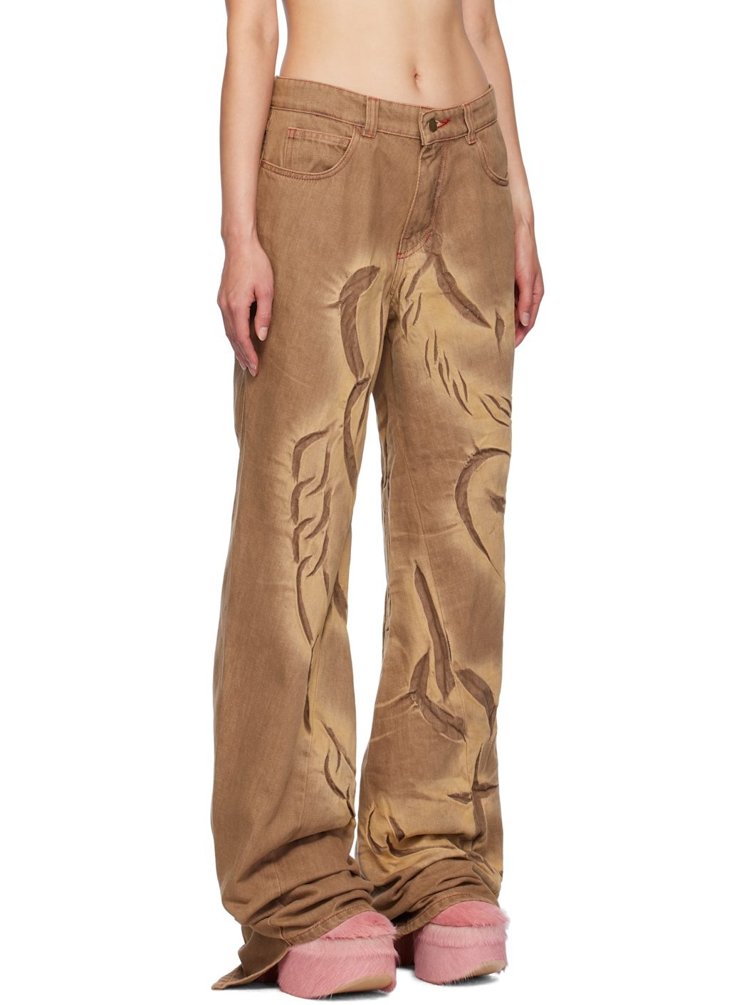SSENSE Exclusive Brown Boyfriend jeans - 2